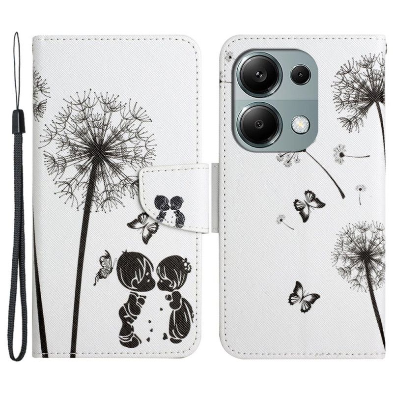 Kožený Kryt Na Xiaomi Redmi Note 13 Pro 4g Pampelišková Láska S Řemínkem