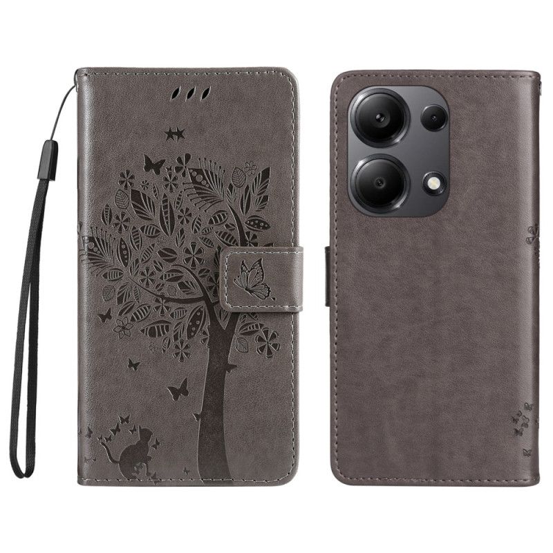 Kožený Kryt Na Xiaomi Redmi Note 13 Pro 4g Strom A Kočka