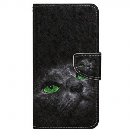 Kožený Kryt Xiaomi Redmi Note 13 Pro 4g Zelenooká Kočka S Popruhem