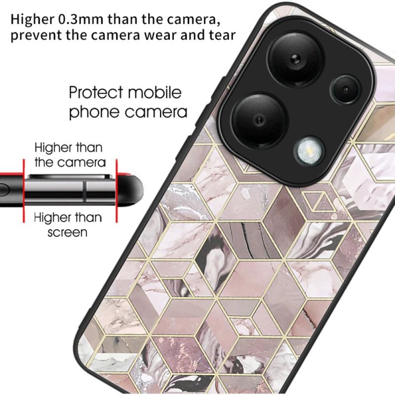 Kryt Xiaomi Redmi Note 13 Pro 4g Blokové Mramorové Tvrzené Sklo