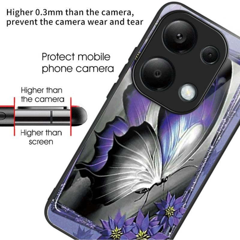 Kryt Xiaomi Redmi Note 13 Pro 4g Fialové Tvrzené Sklo Butterfly