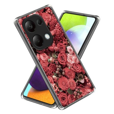 Kryt Xiaomi Redmi Note 13 Pro 4g Kryty Na Mobil Červené A Růžové Květy
