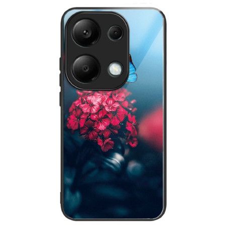 Kryt Xiaomi Redmi Note 13 Pro 4g Tvrzené Sklo Červené Květiny A Motýli