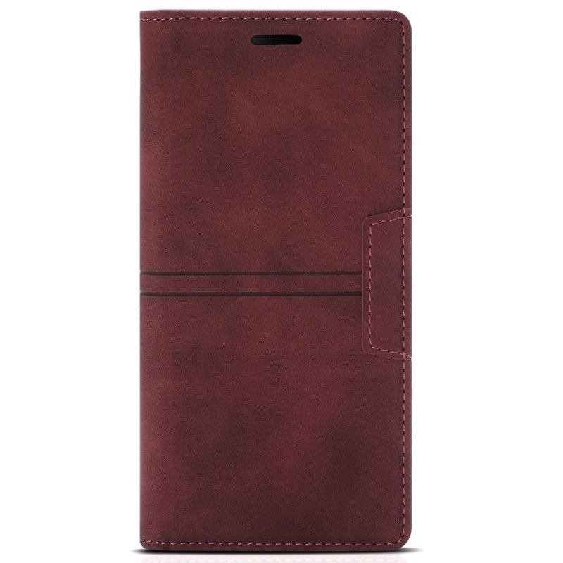 Kožené Pouzdro Folio Samsung Galaxy S25 Ultra 5g Dvojité Linie