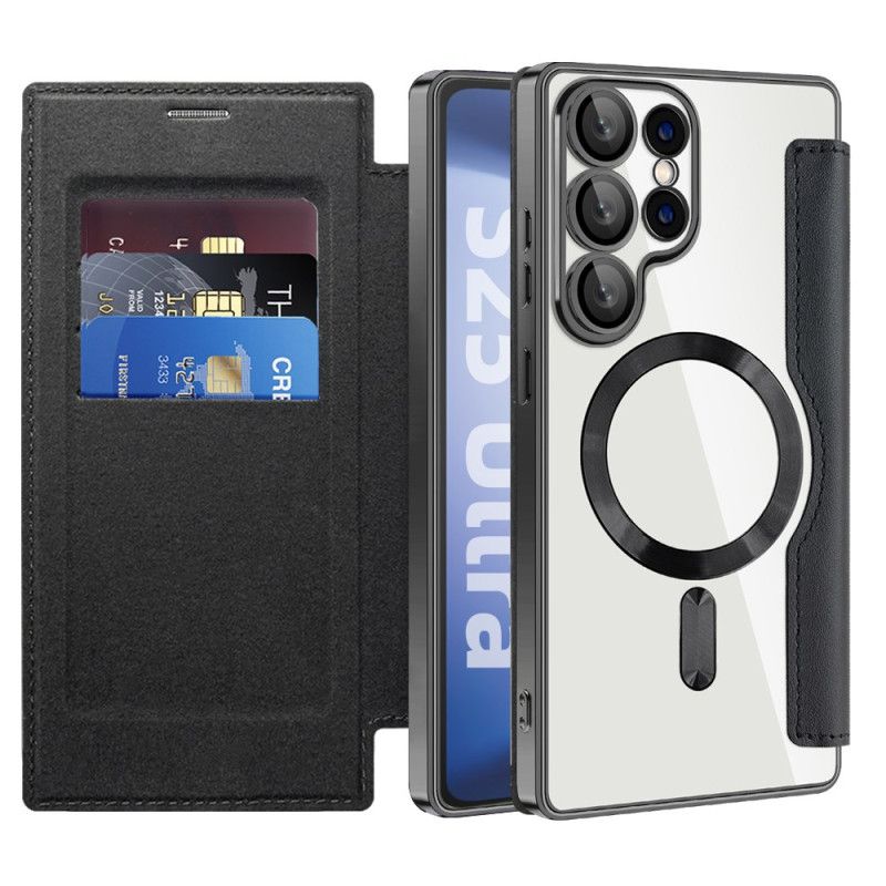 Kožené Pouzdro Folio Samsung Galaxy S25 Ultra 5g Kompatibilní S Magsafe A Rfid Blokováním Kožený Efekt