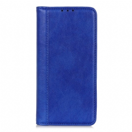 Kožené Pouzdro Folio Samsung Galaxy S25 Ultra 5g Štípenka Z Kůže Liči