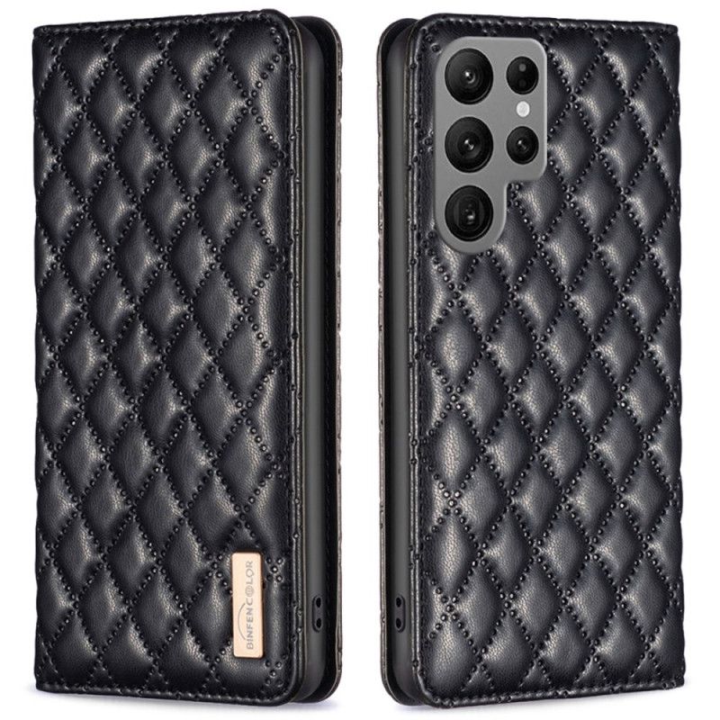 Kožené Pouzdro Samsung Galaxy S25 Ultra 5g Kryty Na Mobil Prošívaná Binfen Color