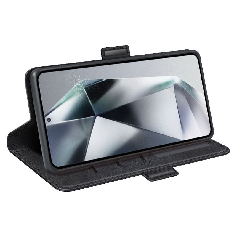 Kožený Kryt Na Samsung Galaxy S25 Ultra 5g Dvojitá Spona