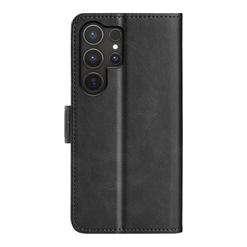 Kožený Kryt Na Samsung Galaxy S25 Ultra 5g Dvojitá Spona