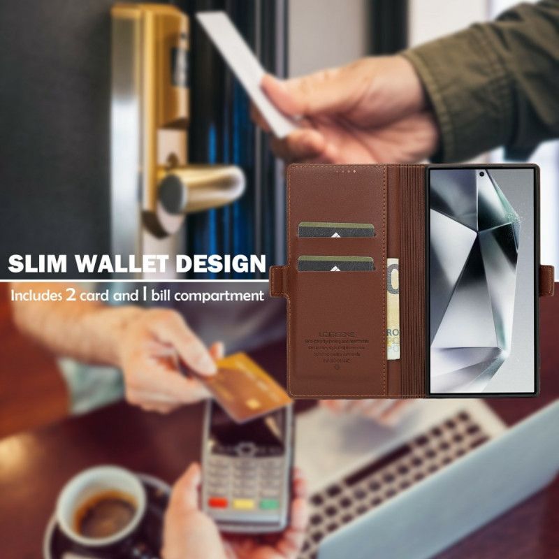 Kožený Kryt Samsung Galaxy S25 Ultra 5g Klasický Lc.imeeke