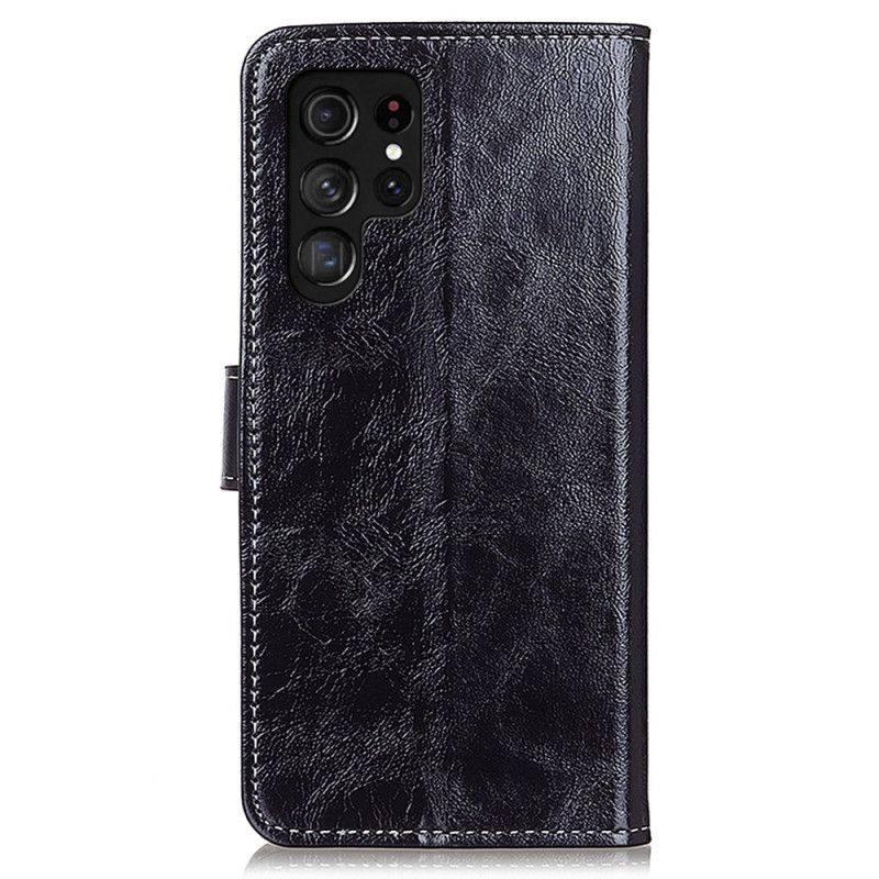 Kožený Kryt Samsung Galaxy S25 Ultra 5g Lesklá Umělá Kůže