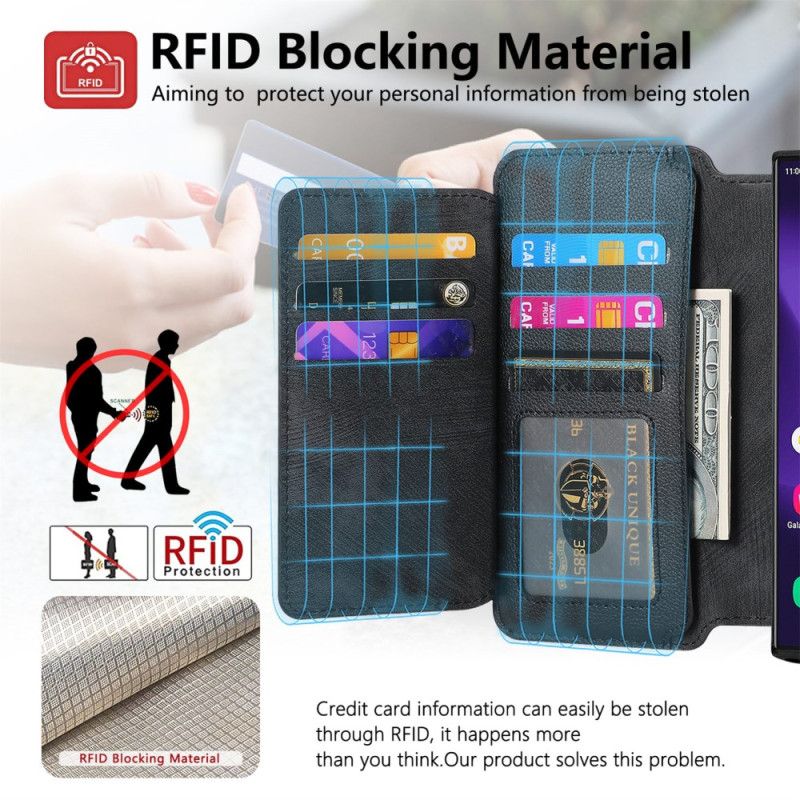 Kožený Kryt Samsung Galaxy S25 Ultra 5g Odnímatelné Magnetické Pouzdro