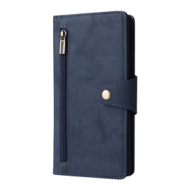 Kožený Kryt Samsung Galaxy S25 Ultra 5g Peněženka S Efektem Semiše A Řemínkem