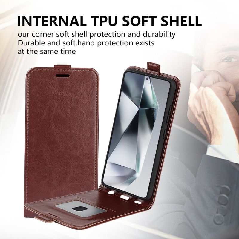 Kožený Kryt Samsung Galaxy S25 Ultra 5g Svislá Klopa