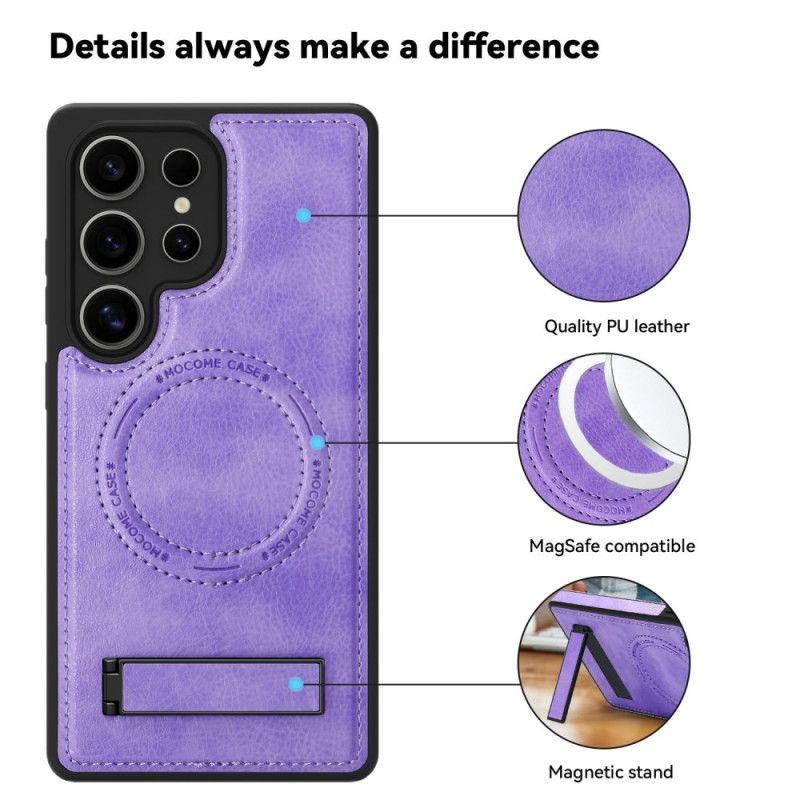 Kryt Na Samsung Galaxy S25 Ultra 5g Kožený Efekt Kompatibilní S Magsafe