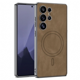 Kryt Na Samsung Galaxy S25 Ultra 5g Matná Umělá Kůže Kompatibilní S Magsafe