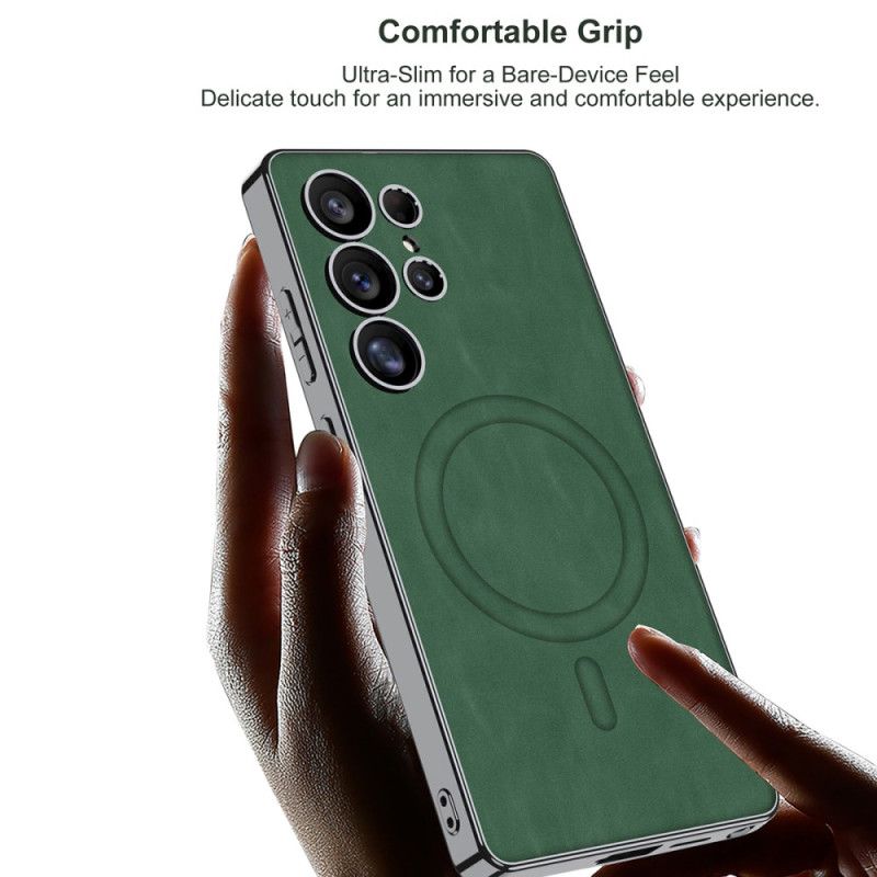 Kryt Na Samsung Galaxy S25 Ultra 5g Matná Umělá Kůže Kompatibilní S Magsafe