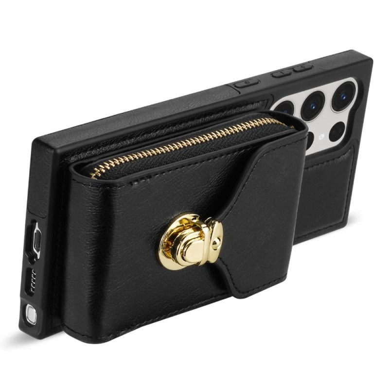 Kryt Na Samsung Galaxy S25 Ultra 5g Peněženka Na Zip A Přes Rameno