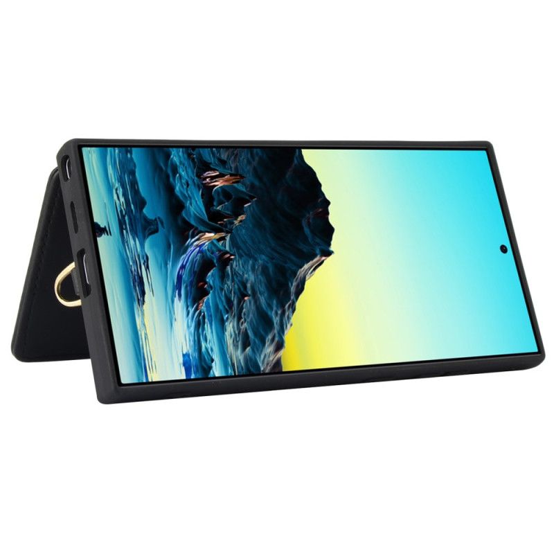 Kryt Na Samsung Galaxy S25 Ultra 5g Pouzdro Na Karty Se Šňůrkou A Ramenním Popruhem