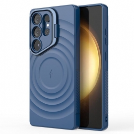 Kryt Samsung Galaxy S25 Ultra 5g Kompatibilní S Magsafe Vlnitý Design Se Stojánkem