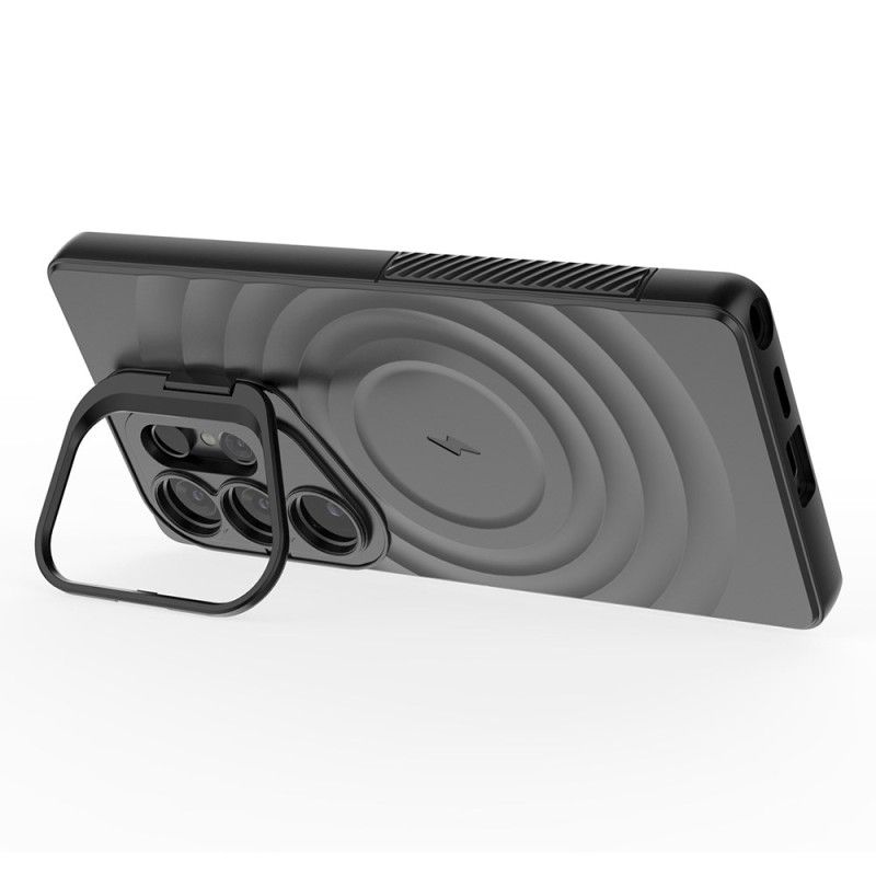 Kryt Samsung Galaxy S25 Ultra 5g Kompatibilní S Magsafe Vlnitý Design Se Stojánkem