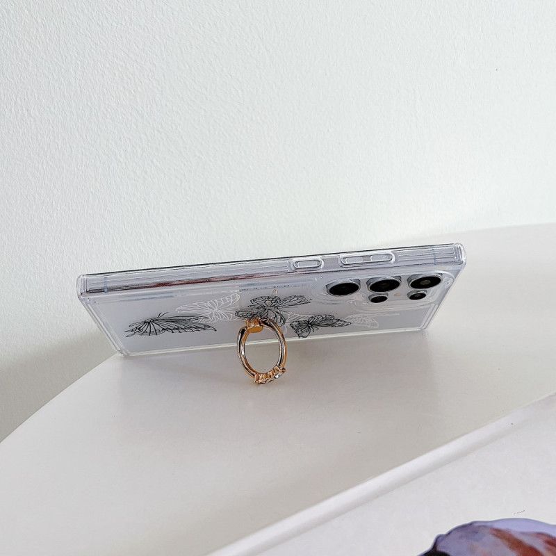 Kryt Samsung Galaxy S25 Ultra 5g Vzorované Držák Na Prsten