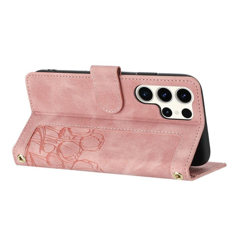 Peněženková Pouzdra Samsung Galaxy S25 Ultra 5g Kryty Na Mobil Květinový Kožený Efekt