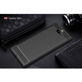 Kryt Na Sony Xperia 10 Uhlíkový Kartáčovaný Gel
