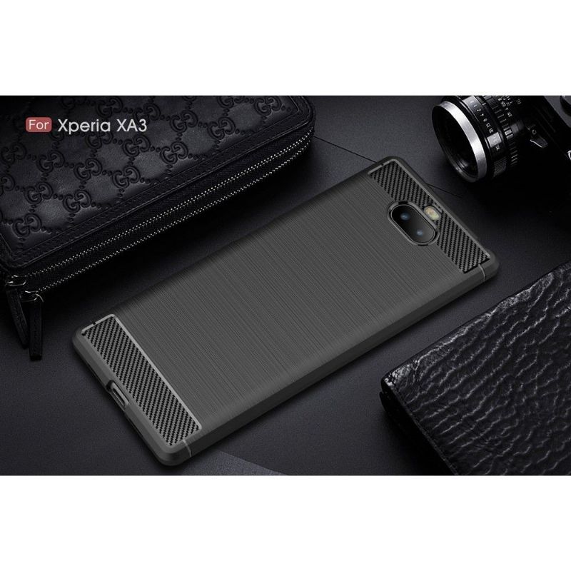 Kryt Na Sony Xperia 10 Uhlíkový Kartáčovaný Gel