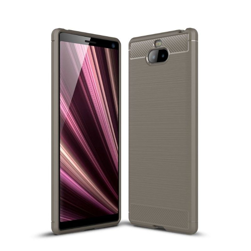 Kryt Na Sony Xperia 10 Uhlíkový Kartáčovaný Gel