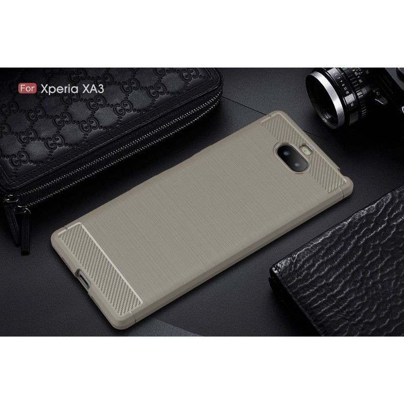 Kryt Na Sony Xperia 10 Uhlíkový Kartáčovaný Gel