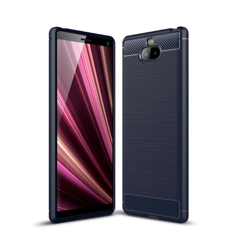 Kryt Na Sony Xperia 10 Uhlíkový Kartáčovaný Gel