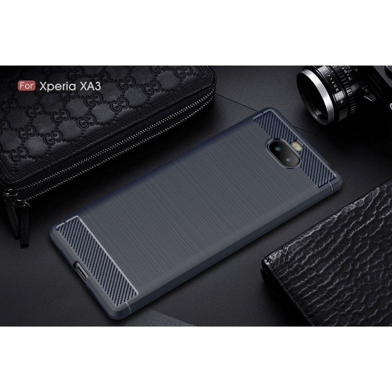 Kryt Na Sony Xperia 10 Uhlíkový Kartáčovaný Gel
