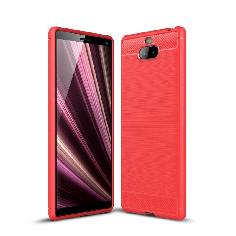 Kryt Na Sony Xperia 10 Uhlíkový Kartáčovaný Gel