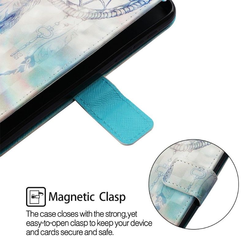 Flipové Pouzdro Na Samsung Galaxy A40 Držák Karty Lapač Snů