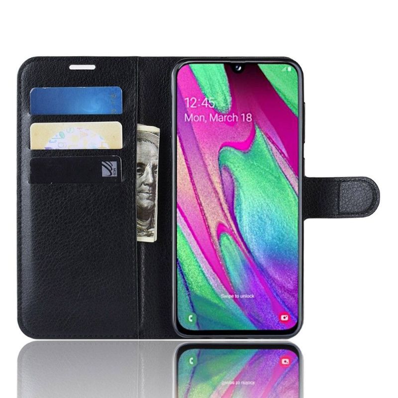 Flipové Pouzdro Na Samsung Galaxy A40 Stylový Kožený Držák Na Karty