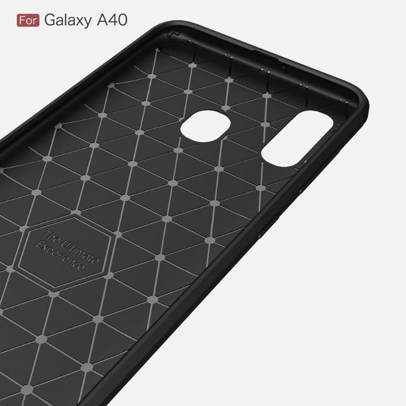 Kryt Na Samsung Galaxy A40 Uhlíkový Kartáčovaný Gel