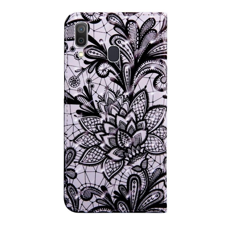 Pouzdra Na Samsung Galaxy A40 Flipové Pouzdro Krajkový Květ