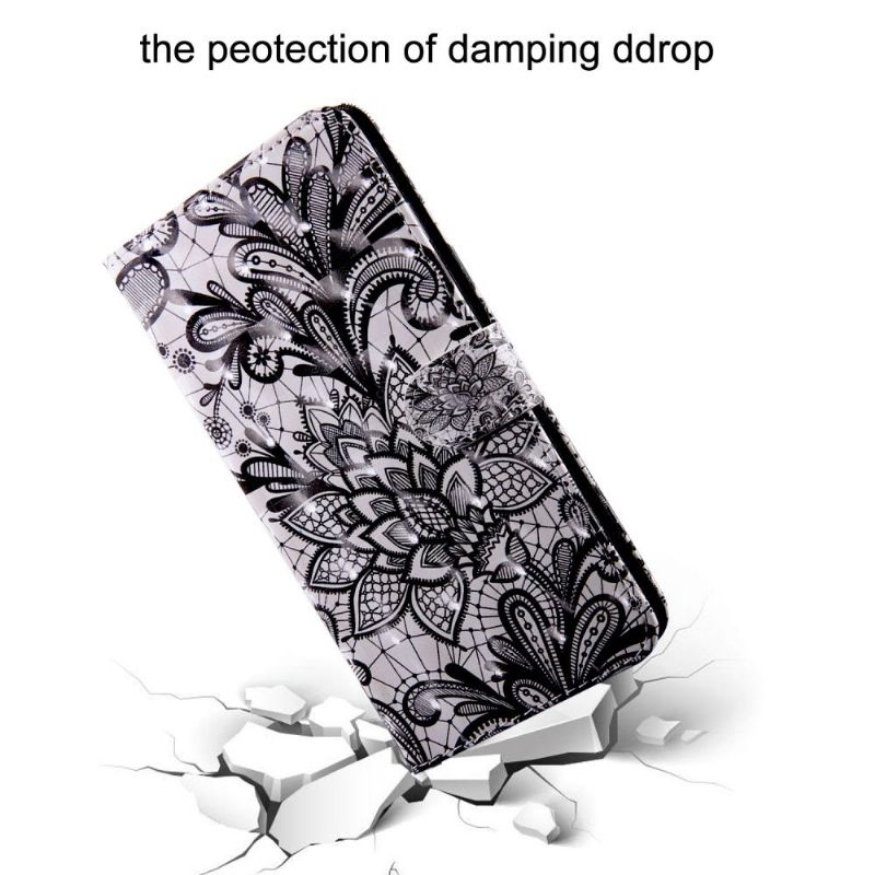 Pouzdra Na Samsung Galaxy A40 Flipové Pouzdro Krajkový Květ