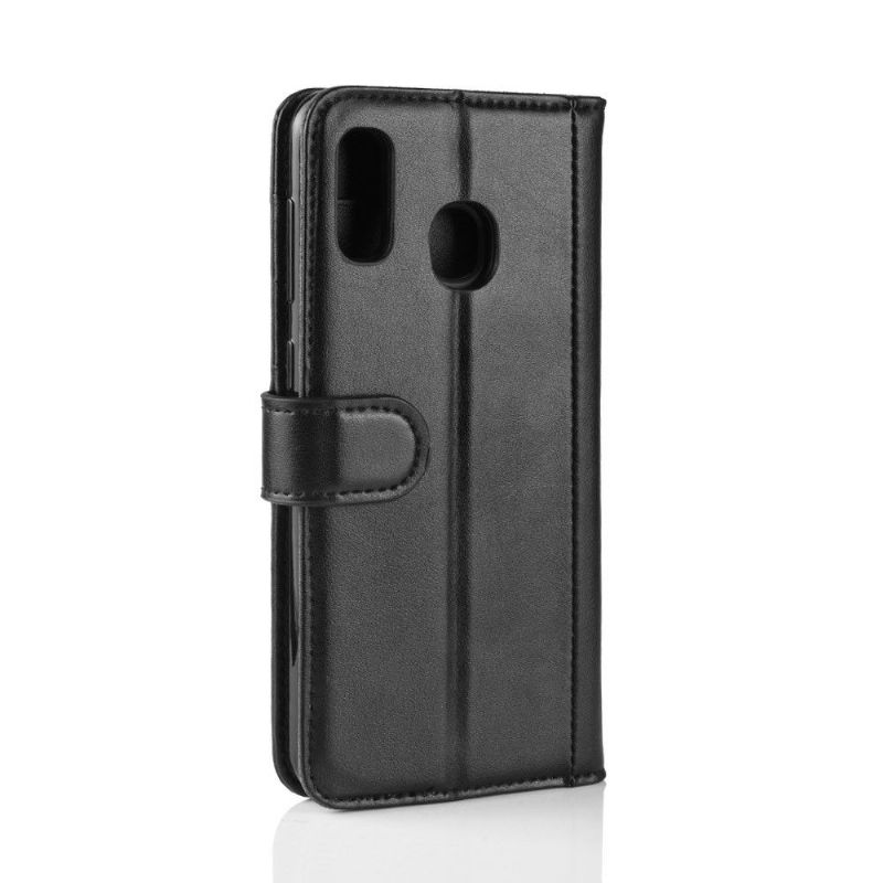 Pouzdra Na Samsung Galaxy A40 Prémiová Kůže - Černá