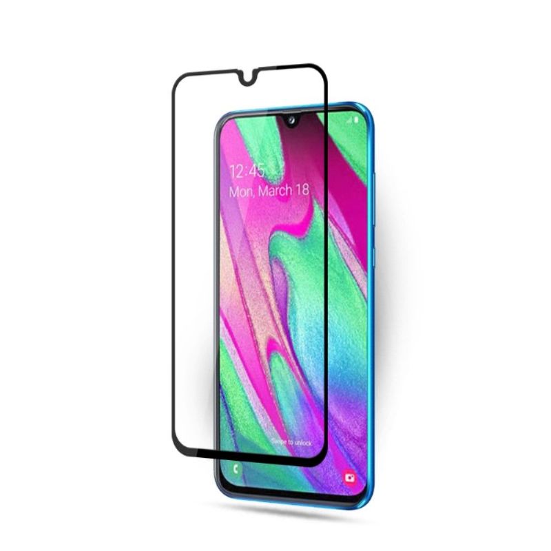Samsung Galaxy A40 - Ochranné Tvrzené Sklo V Plné Velikosti - Černá