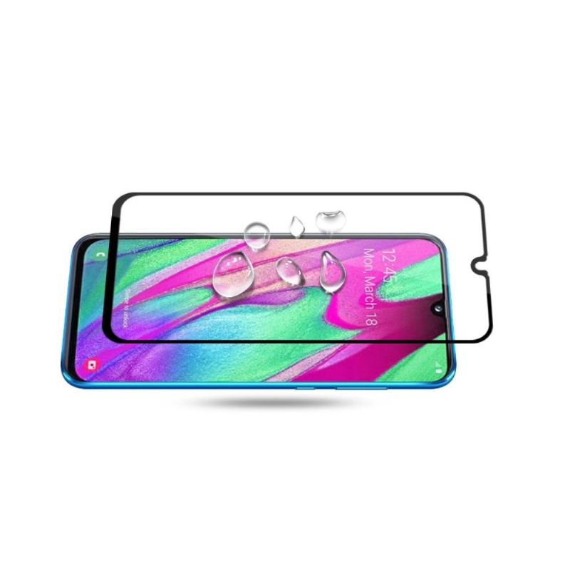 Samsung Galaxy A40 - Ochranné Tvrzené Sklo V Plné Velikosti - Černá