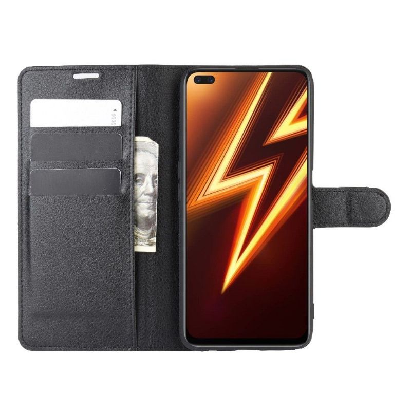 Flipové Pouzdro Na Realme 6 Pro Peněženkové Pouzdro Styl Kůže - Černá