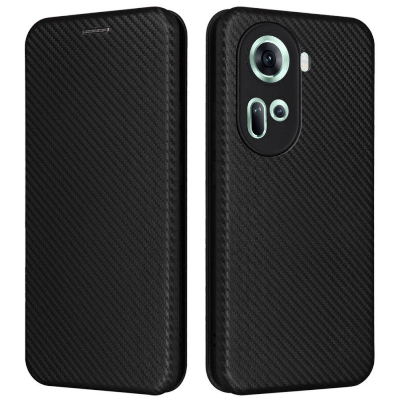 Kožené Pouzdro Folio Na Oppo Reno 11 5g Uhlíkové Vlákno