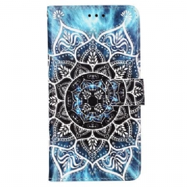 Kožený Kryt Oppo Reno 11 5g Mandala Květina S Popruhem
