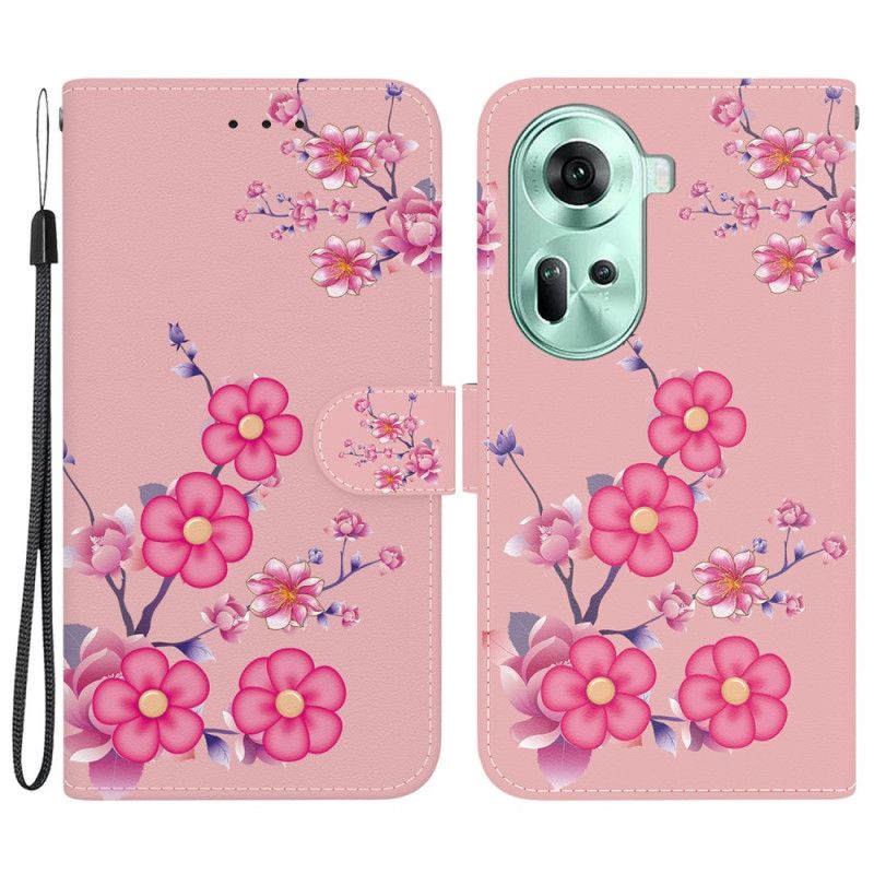Kožený Kryt Oppo Reno 11 5g Sakura S Popruhem