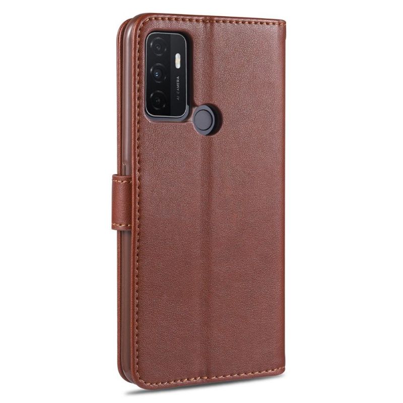 Flipové Pouzdro Na Oppo A53 Kožený Efekt Azns