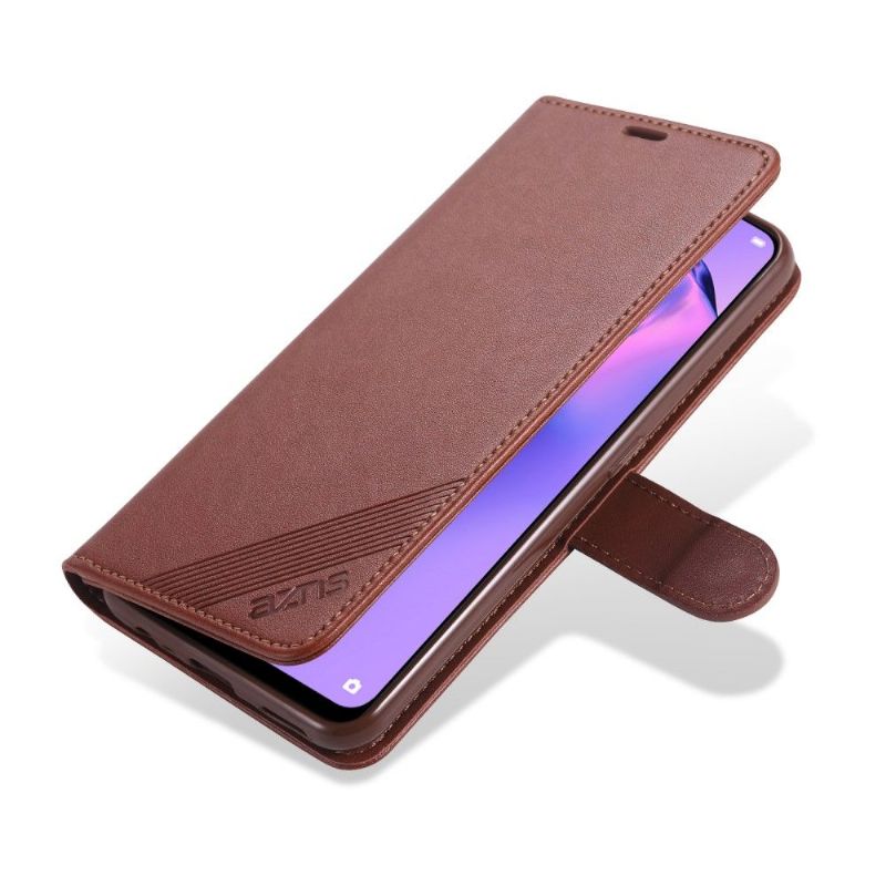 Flipové Pouzdro Na Oppo A53 Kožený Efekt Azns