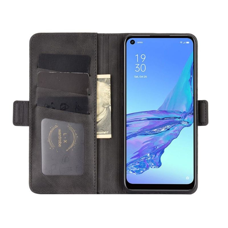 Pouzdra Na Oppo A53 Peněženkové Pouzdro Matný Kryt Z Umělé Kůže