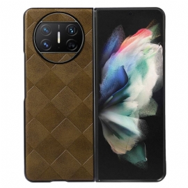 Kryt Huawei Mate X3 Umělá Kůže S Kostkovaným Vzorem
